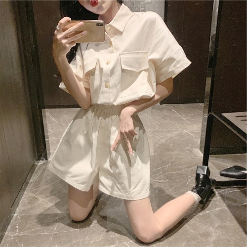 Net red foreign style age reducing Shorts Set women's summer Korean version, small fragrance, thin goddess, two-piece set