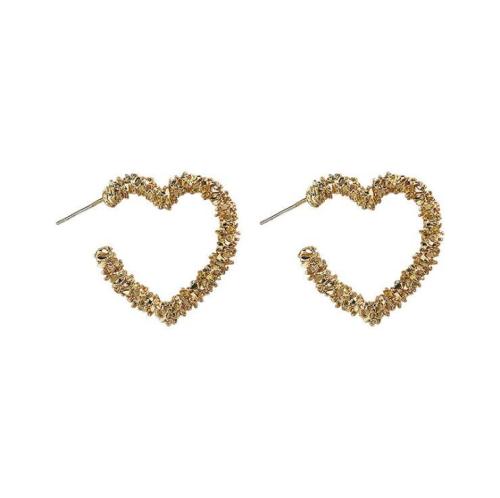 Metal Love Earrings female Korean temperament net red earrings earrings earrings earrings earrings earrings new trend cold wind earrings in 2020