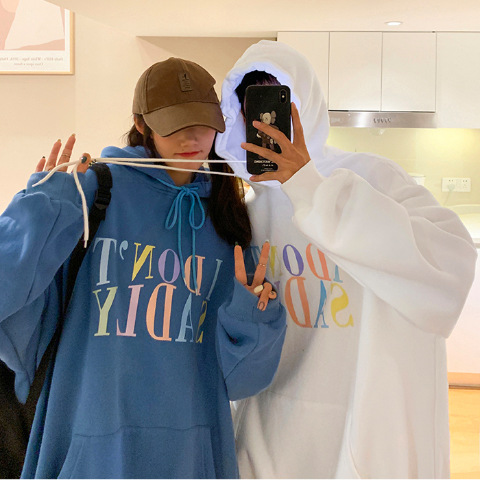 Official picture Hooded Sweater tide Brand Hong Kong Style loose trend versatile jacket couple's Plush jacket