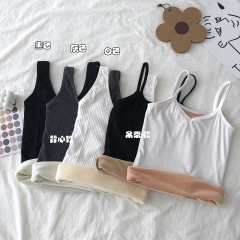 Real price real shot thermal underwear camisole thickened plus velvet autumn clothes inner wear body tops
