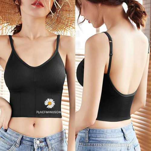 Small daisy, Kaka, big U sling, vest, dew, beautiful back, thin sling, detachable breast pad, bottoming, underwear for women