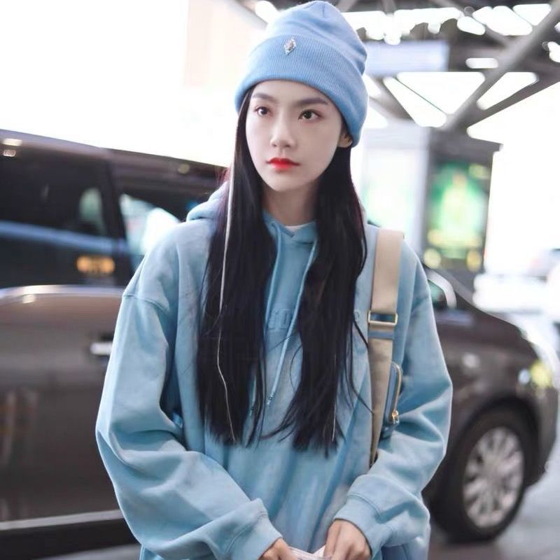 Shen Mengchen, Zhou Jieqiong, star of the same sports suit, female autumn Korean student loose sweater, leisure two-piece set