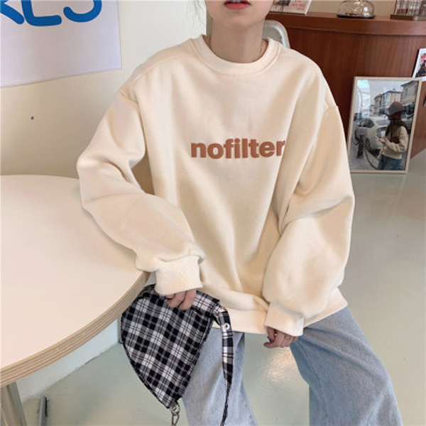 Super hot CEC sweater women's spring and autumn Korean version loose and thin 2020 new round neck lazy style thin coat ins fashion