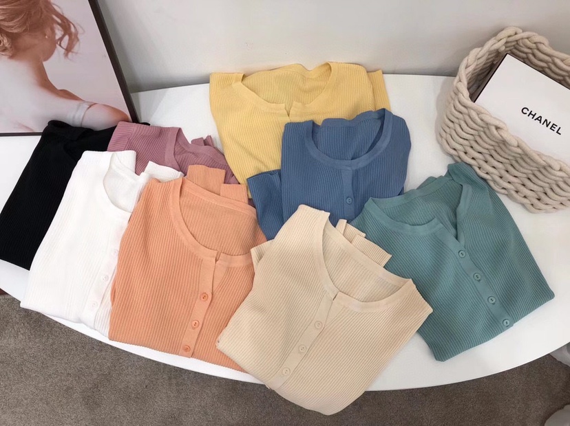 Candy color round neck ice silk knitted zipper cardigan women look thin women slim summer sunscreen Jacket Women