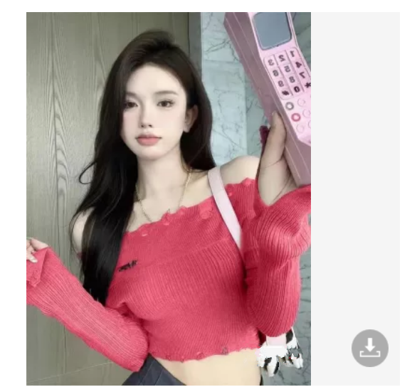 2022 autumn new hot girl solid color sexy thin sweater one-shoulder ripped knitted short top women