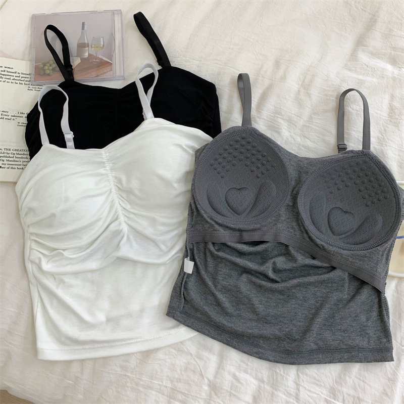 Real price real shot Spring ~ camisole with chest pad one-piece bra with bottoming underwear