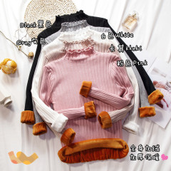 Real shot cashmere sweater women's 2020 new autumn and winter wear thickened half high collar knitting Korean long sleeve warm clothing