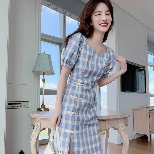 Cheongsam summer short sleeve new Chinese style improved young girl's daily small dress