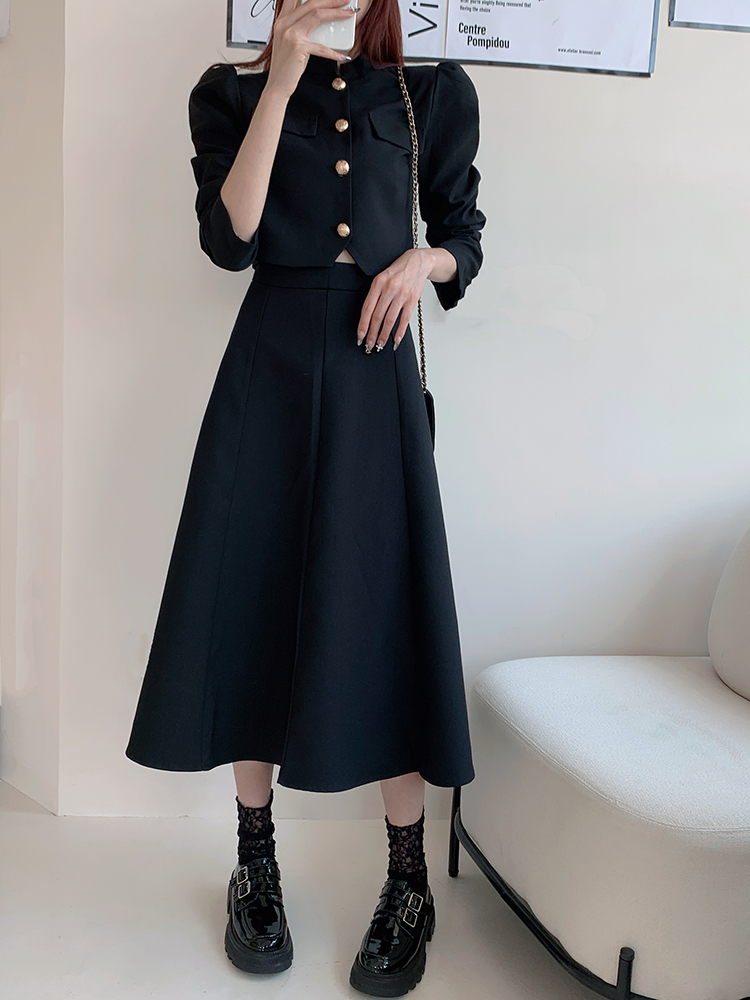 Real shooting real price 2022 new small dress light luxury high-end suit jacket high waist skirt exquisite two-piece suit