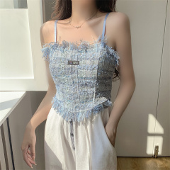Real shots of air-tassel camisole worn outside, sexy design, niche and chic, paired with hot girl tops inside