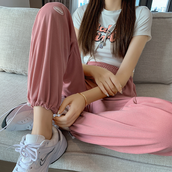 Real shot pink sports pants for women