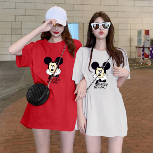 Pure cotton 020 summer wear short sleeve T-shirt women's round neck net red versatile half sleeve large women's wear