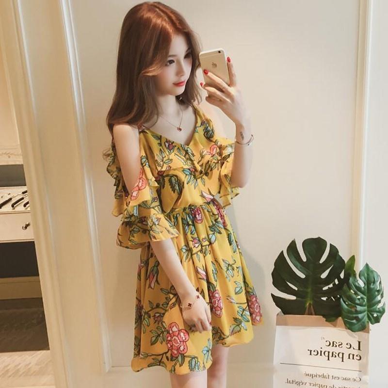 2023 Internet celebrity summer new women's clothing French niche super fairy small foreign style platycodon flower floral dress