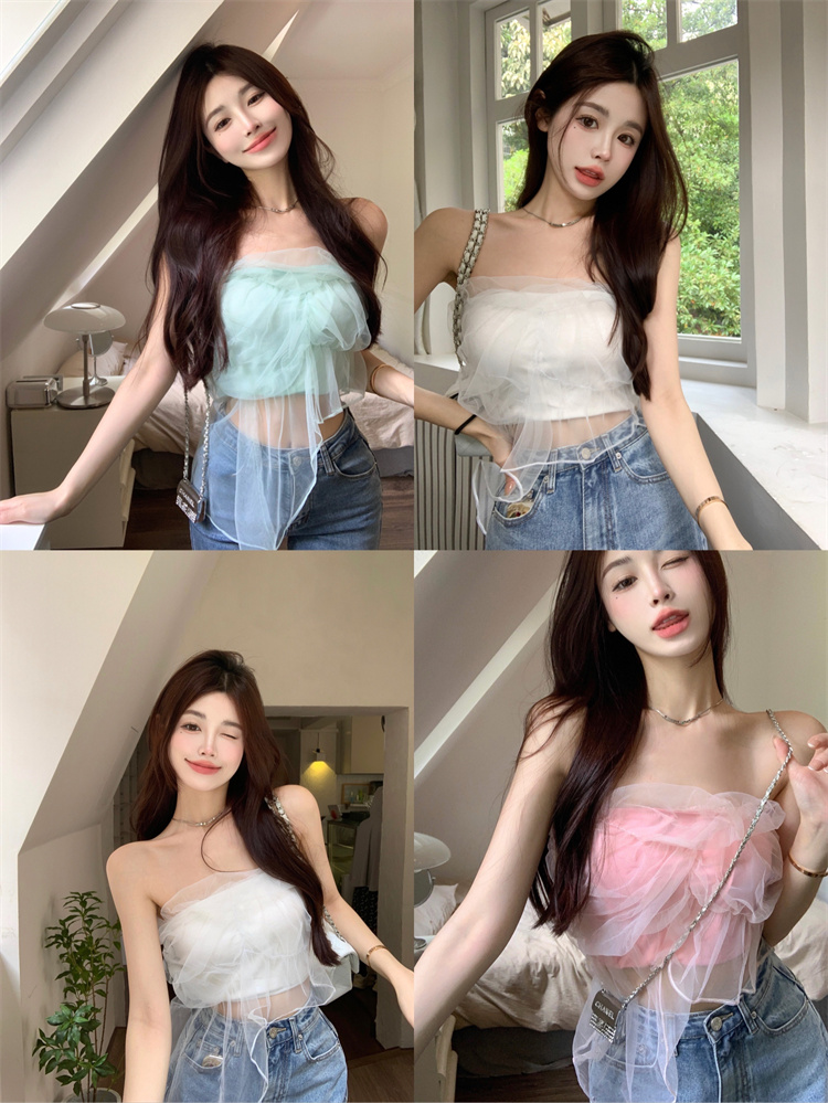 Real shooting and real price 2022 summer new irregular mesh splicing elastic bra