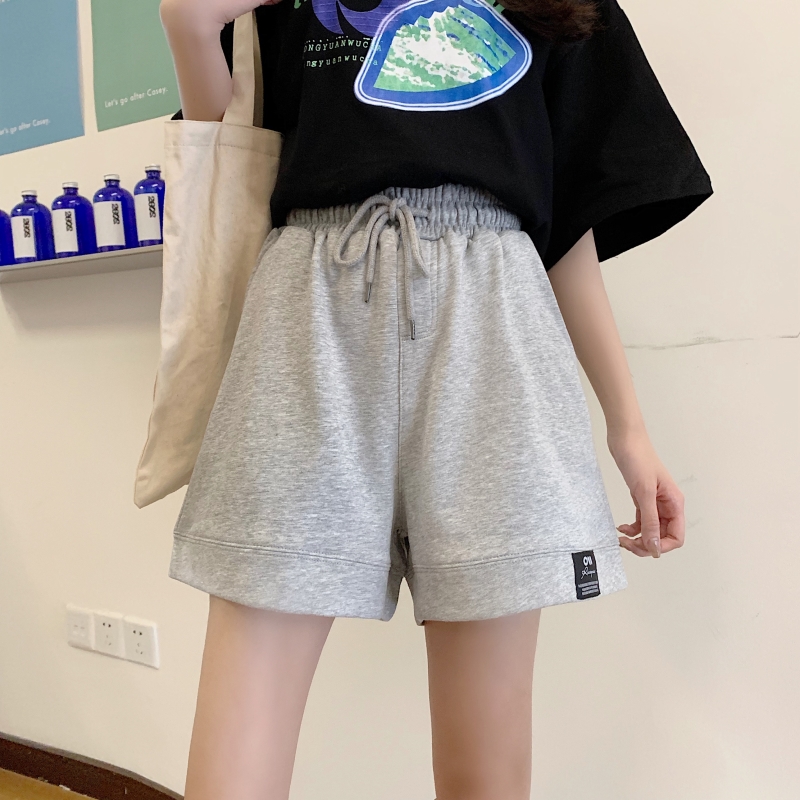 Actual shooting of 2022 summer new Korean versatile shorts, high waist sports pants, Harlan pants, casual pants, women