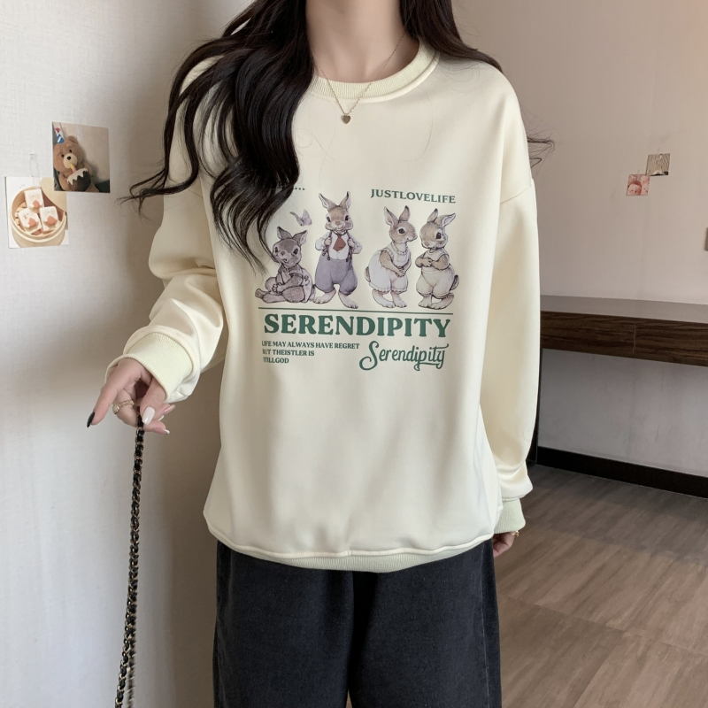 Real shot plus velvet thickened 400g composite silver fox fleece sweater women's warm autumn and winter round neck long-sleeved top