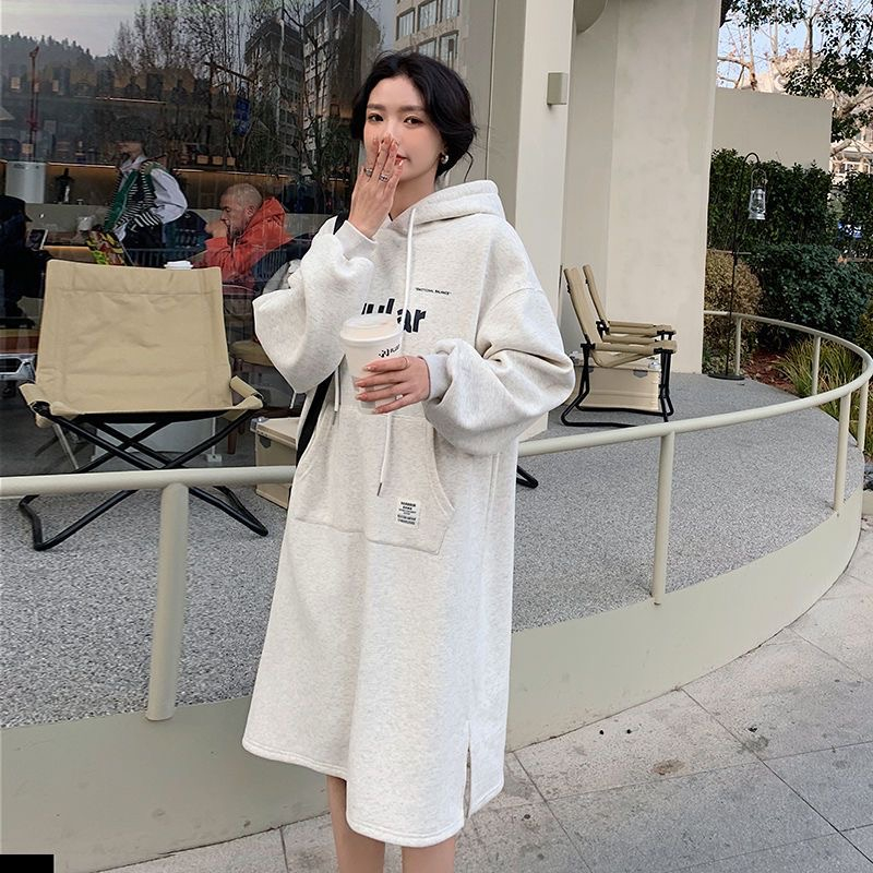 250g large sweater Korean chic autumn and winter simple casual dress female 22 new sweater dress