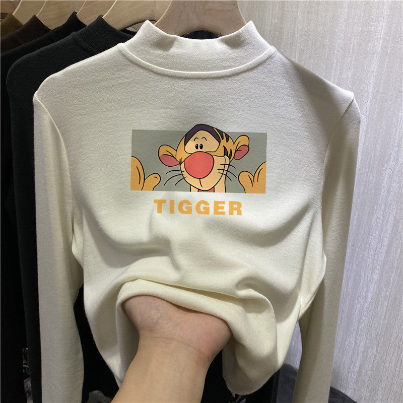 2022 new all-match thin velvet 220g plus velvet turtleneck long-sleeved bottoming shirt top