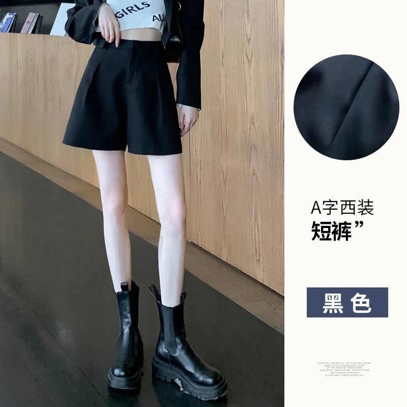 Suit Shorts women's summer thin 2022 new loose high waist a-word leisure wide leg hot pants