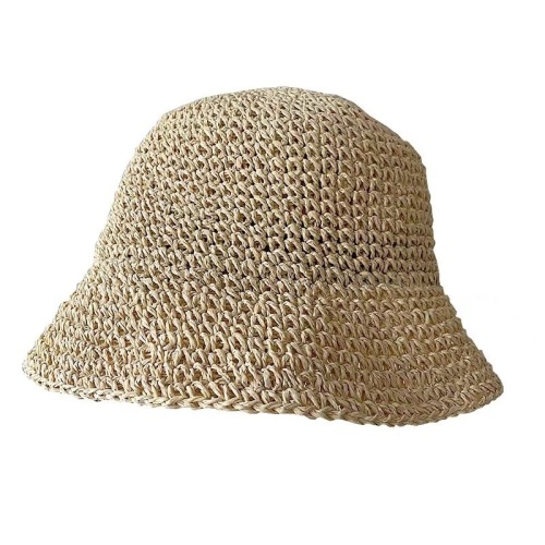 Korean retro Hepburn Hat Women's summer small fresh net red big eave Holiday Beach straw hat sunscreen hat