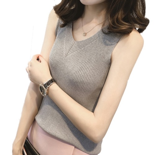 Women's sleeveless summer collar top