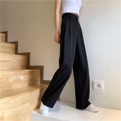 Women's spring Korean new versatile show thin drooping feeling floor dragging wide leg pants casual pants women's pants