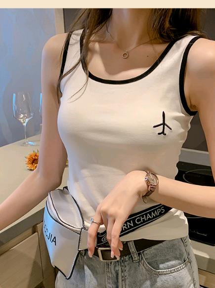 Suspender vest women's spring dress sexy sleeveless top for slim fit and bottom coat