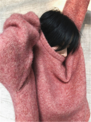 Autumn and winter new loose retro versatile knitwear wear Pullover ins languid cashmere sweater for women