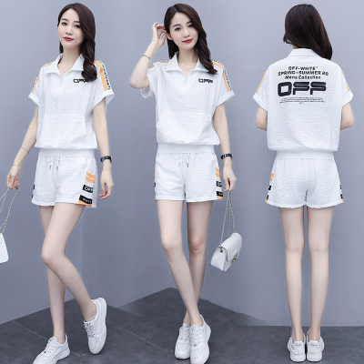 Casual suit women's 2021 new fashion Korean loose size fashion short sleeve shorts sports summer two piece set