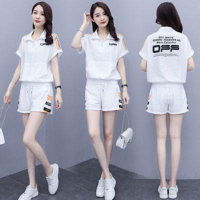Casual suit women's  new fashion Korean loose size fashion short sleeve shorts sports summer two piece set