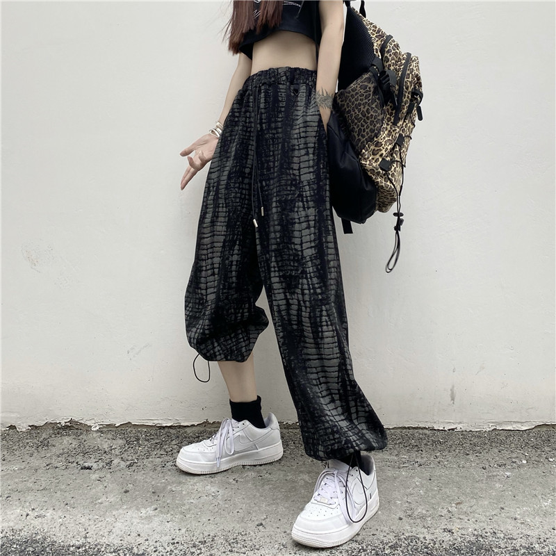 Real shooting high waist hanging feeling wide leg pants women's loose and thin floor dragging pants