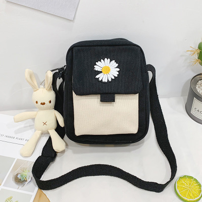 Korean Daisy Canvas Messenger Bag women's bag new 2020 net red one shoulder bag for students