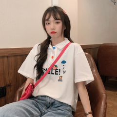 Real shot short sleeve T-shirt Korean new loose size T-shirt blouse