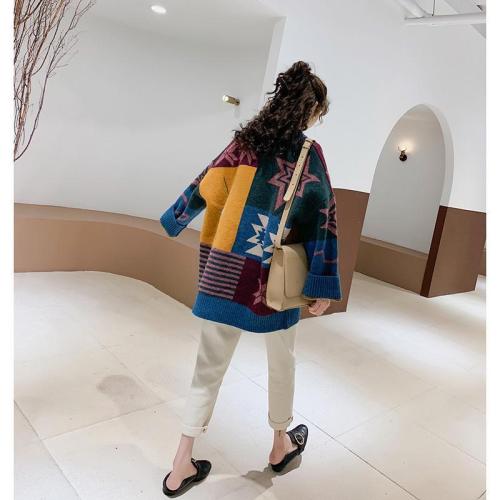 Very fairy coat sweater women loose Korean version thickened 2020 new lazy style knitted cardigan small and fresh