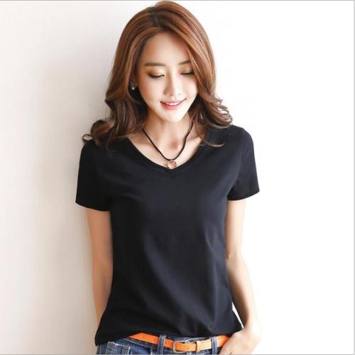 2020 Europe, America, spring and summer new women's white short sleeve top, T-shirt, fast selling women's short bottom coat