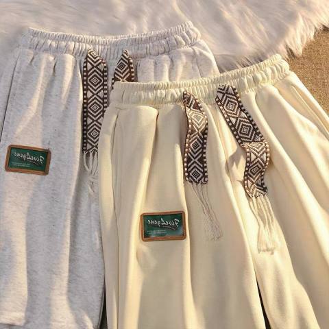American retro Street casual work shorts men's and women's loose High Waist Wide Leg sports pants in summer