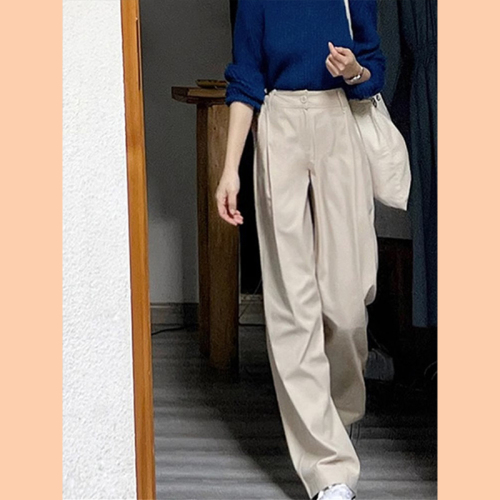 American casual Yamamoto wide-leg pants for women, new hot style, autumn, small, high-waisted, long pants, loose for women