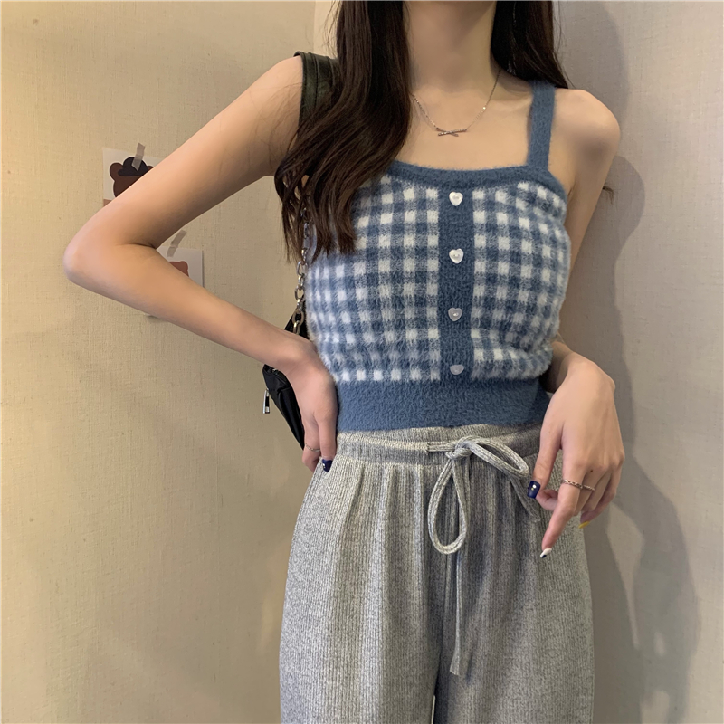 Real price new Hanfeng plaid with versatile knitting sling