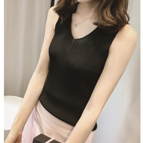 Women's sleeveless summer collar top