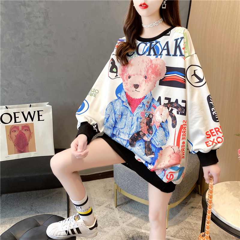 Real shooting cotton large size women's clothing spring and autumn thin long sleeve sweater women's Korean version loose and thin design top net red