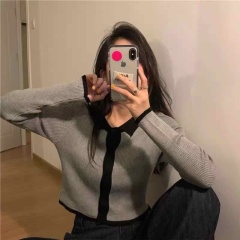 Knitted Cardigan Jacket Women's fall 2020 new style with long sleeve thin outer wear slim sweater jacket