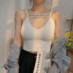 Real shot net red double ribbon bows, pure desire to build inside the big beauty strap chest pad without steel ring to wrap the chest