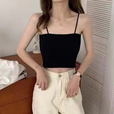 Fashion hot girl underwear female student Korean suspender vest wrapped around the chest to prevent light, gathered around the bra and beautiful back, which can be worn outside