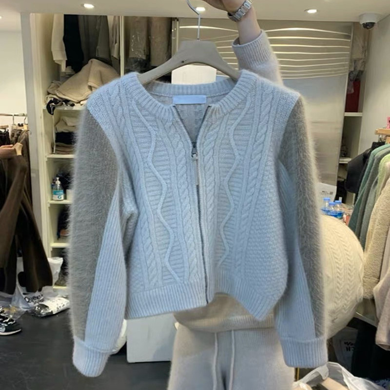 2021 autumn winter new sweater zipper cardigan