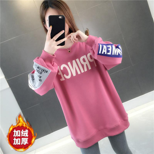 Cashmere thickened medium length sweater women's autumn and winter new 2020 loose Korean jacket