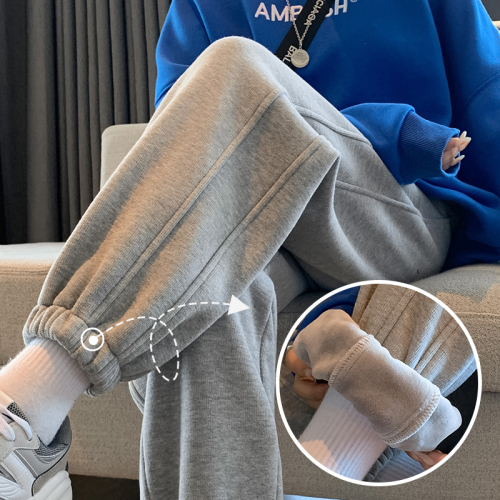 Miwei super soft sports pants women's spring and autumn velvet loose leggings sweatpants autumn and winter velvet casual pants