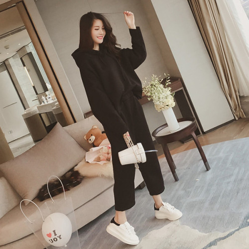 2020 east gate of South Korea autumn and winter new plush two-piece suit girl student trend