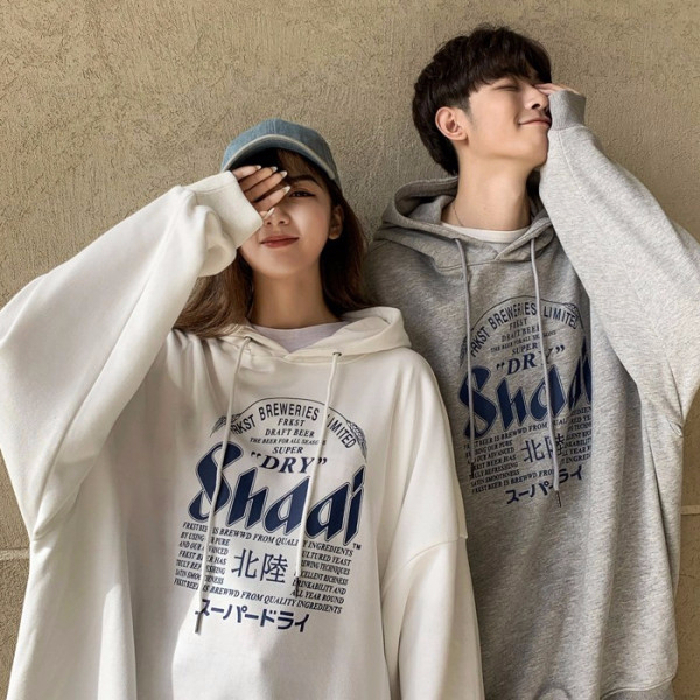 Plus velvet thickening Harajuku BF pullover hooded sweater female student salt loose top autumn and winter coat lazy wind