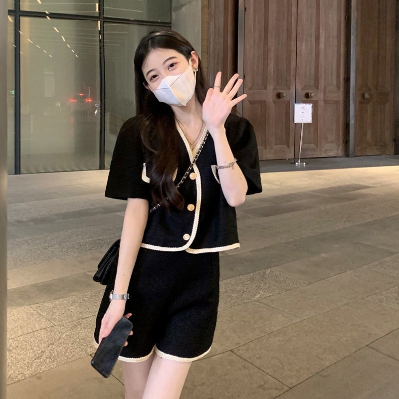 Xiaoxiangfeng Shirt Jacket Women's Summer + Shorts Set