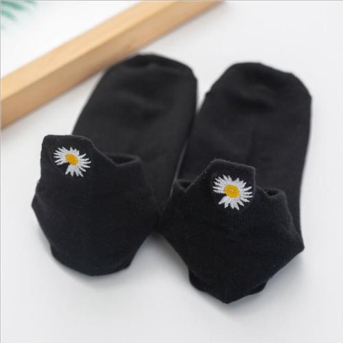 20 new Daisy socks children's shallow ins fashion heel chrysanthemum embroidery cotton socks spring and summer women's invisible ship socks